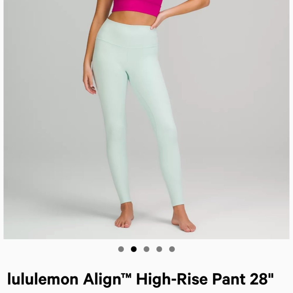 Size 10 Mint Lululemon Align High Rise Leggings